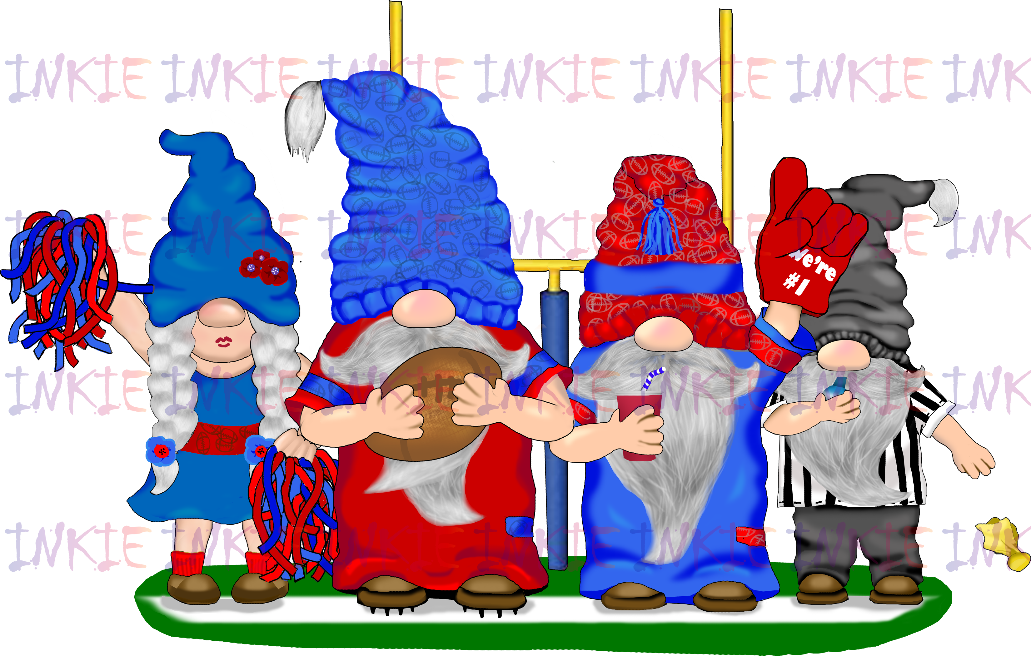 Football Gnomes with AFC Colors